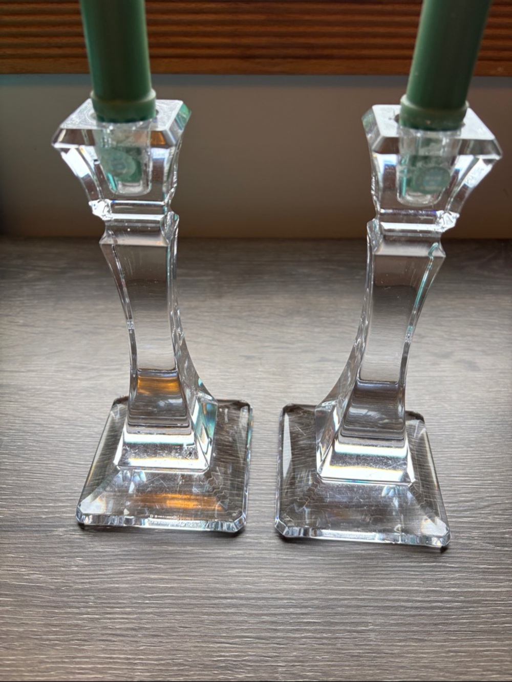 Tiffany & Co. Clear Crystal Candlesticks
